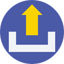 Arrows, uploading, Multimedia Option, Seo And Web, upload, outbox, Direction, up arrow DarkSlateBlue icon