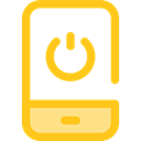 technology, Communications, touch screen, mobile phone, cellphone, smartphone Gold icon