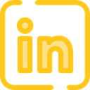 Logo, social media, Linkedin, social network, logotype, Brand, Brands And Logotypes Gold icon