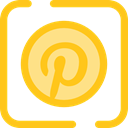 pinterest, Logos, Brands And Logotypes, Logo, social media, social network, logotype Gold icon