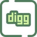 science, Logo, Digg, social media, social network, technology, logotype, Logos, Brands And Logotypes DimGray icon