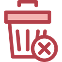 delete, Trash, interface, ui, Garbage Can, Garbage Bin, Rubbish Bin, Rubbish Can Sienna icon