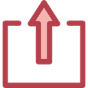 Arrows, upload, outbox, Direction, ui, up arrow, uploading, Multimedia Option Sienna icon