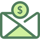 Cash, Currency, Charity, envelope, Business, Money, Business And Finance DimGray icon