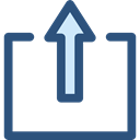 Direction, ui, up arrow, uploading, Arrows, upload, outbox, Multimedia Option DarkSlateBlue icon