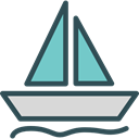 sailing, transportation, Boat, transport, sail, Sailboat, Boats DarkSlateGray icon