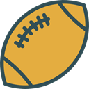 sport, sports, Rugby, summer, Summertime, Rugby Ball, Rugby Game, Sports And Competition Goldenrod icon