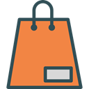 commerce, shopping, Bag, shopping bag, Business, Supermarket, Shopper, fashion Coral icon