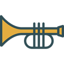 music, jazz, Trumpet, musical instrument, Wind Instrument, Orchestra, Music And Multimedia Black icon