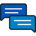 Chat, Communication, speech bubble, Conversation, Communications, Multimedia DodgerBlue icon