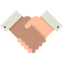 Cooperation, Hands And Gestures, Business, Agreement, Handshake, Gestures, Shake Hands Black icon