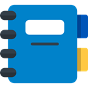 Notebook, Business, Agenda, Communications, bookmark, Address book DodgerBlue icon