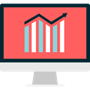 Stats, Analytics, graphic, Computering, Seo And Web, Laptop, Computer, Business Tomato icon