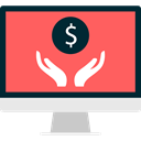 monitor, screen, Money, Dollar, Computer, technology, Seo And Web Tomato icon