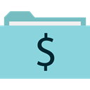 Data, finances, Dollar Symbol, Files And Folders, Folder, Business, Money SkyBlue icon