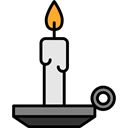 miscellaneous, light, Candle, illumination, candlestick, Tools And Utensils Black icon