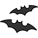 bat, zoo, halloween, Animals, Wild Life, Animal Kingdom Black icon
