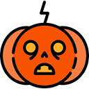 halloween, pumpkin, horror, Terror, spooky, scary, fear OrangeRed icon