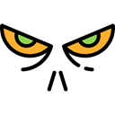 Terror, spooky, scary, fear, Eyes, halloween, horror Black icon