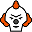 Avatar, halloween, horror, Clown, Terror, spooky, scary, fear Black icon