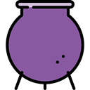 food, Cook, halloween, pot, Cauldron SlateGray icon