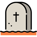 death, halloween, Stone, Cemetery, Rip, tomb, tombstone LightGray icon
