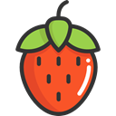 food, Fruit, strawberry, organic, diet, vegetarian, vegan, Healthy Food, Food And Restaurant Black icon