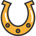 miscellaneous, horse, luck, western, Horseshoe, Tools And Utensils, Ornamental, Good Luck Goldenrod icon