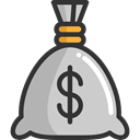 Business, Money, Currency, Bank, banking, money bag, Dollar Symbol, Business And Finance LightGray icon