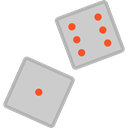 gaming, Casino, Bet, dices, gambling LightGray icon