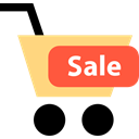 shopping cart, sale, Supermarket, online shop, Commerce And Shopping Black icon