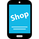 mobile phone, cellphone, smartphone, Communication, Computer, online shop, Commerce And Shopping DeepSkyBlue icon