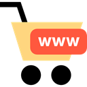 Supermarket, online shop, Commerce And Shopping, ecommerce, shopping cart Black icon