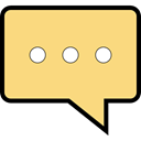 Communications, Chat, speech bubble, Conversation Khaki icon