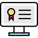 Computer, monitor, screen, Certification Icon