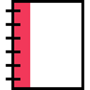 Notebook, education, writing, school Tomato icon