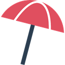 Holidays, summer, vacations, Sun Umbrella, Beach IndianRed icon