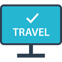 Computer, monitor, screen, travel LightSeaGreen icon