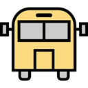 vehicle, Bus, school bus, Automobile, Public transport, transportation, transport Icon