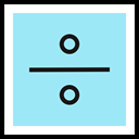 mathematical, calculation, signs, maths, mathematics, calculator, shapes, division, Shapes And Symbols PaleTurquoise icon