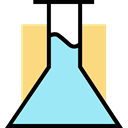 Chemistry, flask, chemical, Test Tube, Flasks, science, education PaleTurquoise icon