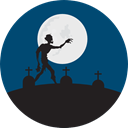 halloween, horror, zombie, Terror, Cemetery, spooky, scary, fear, Frightening MidnightBlue icon