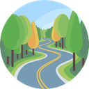 nature, landscape, Road, scenery CadetBlue icon