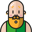 people, user, Facial Hair, profile, Avatar, Social, Beard Black icon