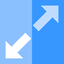 Arrows, Resize, Cursor, size, Diagonal, Multimedia Option LightSkyBlue icon