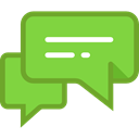 speech bubble, Conversation, Communications, Multimedia, Chat, Communication YellowGreen icon