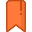 bookmark, interface, shapes, Badge, ui, insignia Coral icon