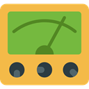 Energy, power, technology, electronics, Measuring, Voltmeter SandyBrown icon