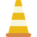 cone, traffic cone, urban, Bollards, post, Construction And Tools Black icon