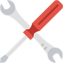 Construction, Home Repair, Improvement, tools, Screwdriver, Wrench, Construction And Tools Icon